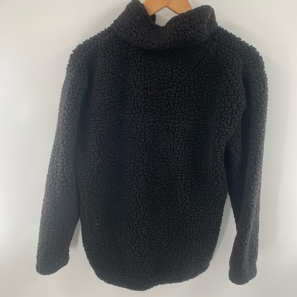 C Calvert Women's Solid Black Cozy Super Soft Zip Front Fleece Sweatshirt S - Picture 3 of 9